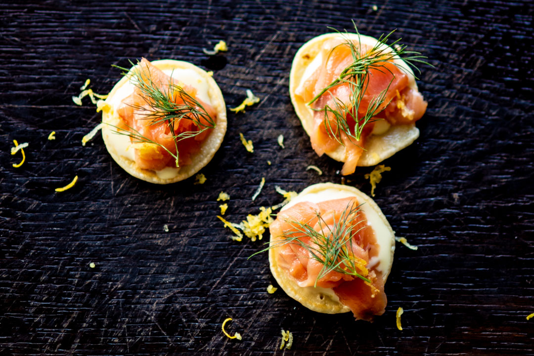 salmon canapes